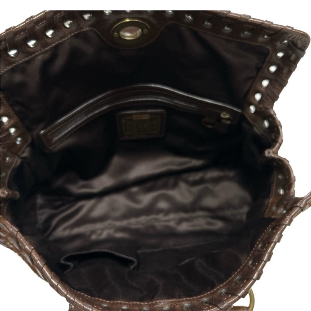 Coach Rare Limited Chelsea Abbey Calf Hair Satchel Brown Leather Laced Bag - Picture 12 of 14